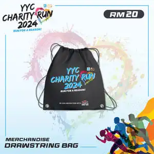 YYC Charity Run 2024 Drawstring Bag Black